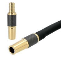 Hose connection stainless steel-carbon gold 18/8