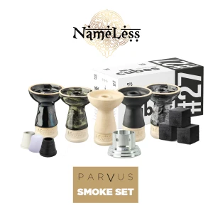 NameLess Parvus-Kopf- Smoke-Set (4 tlg.) Schwarz Grau...